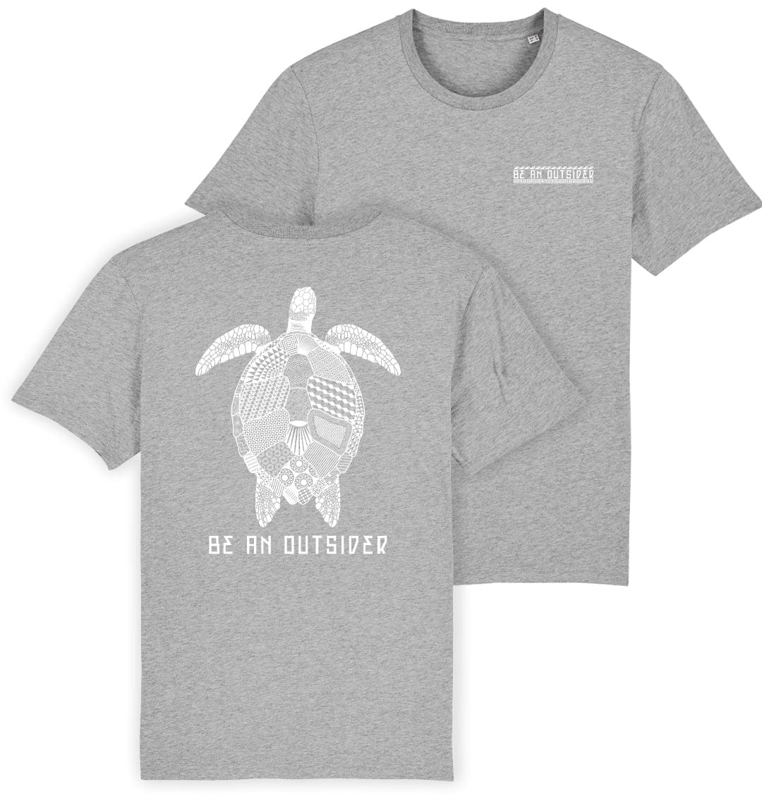 Be An Outsider Aztec Turtle Mens T-shirt - Blue Panda