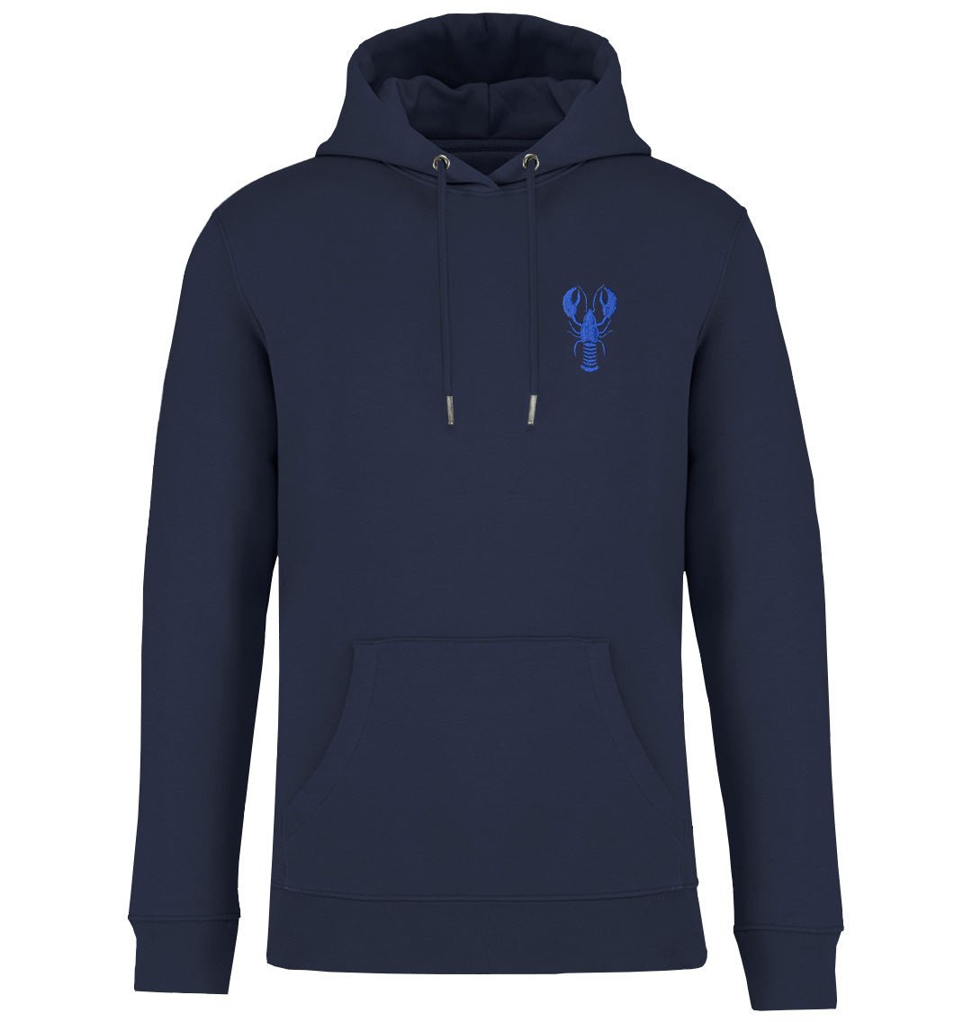Blue Lobster Motif Womens Hoodie - Blue Panda