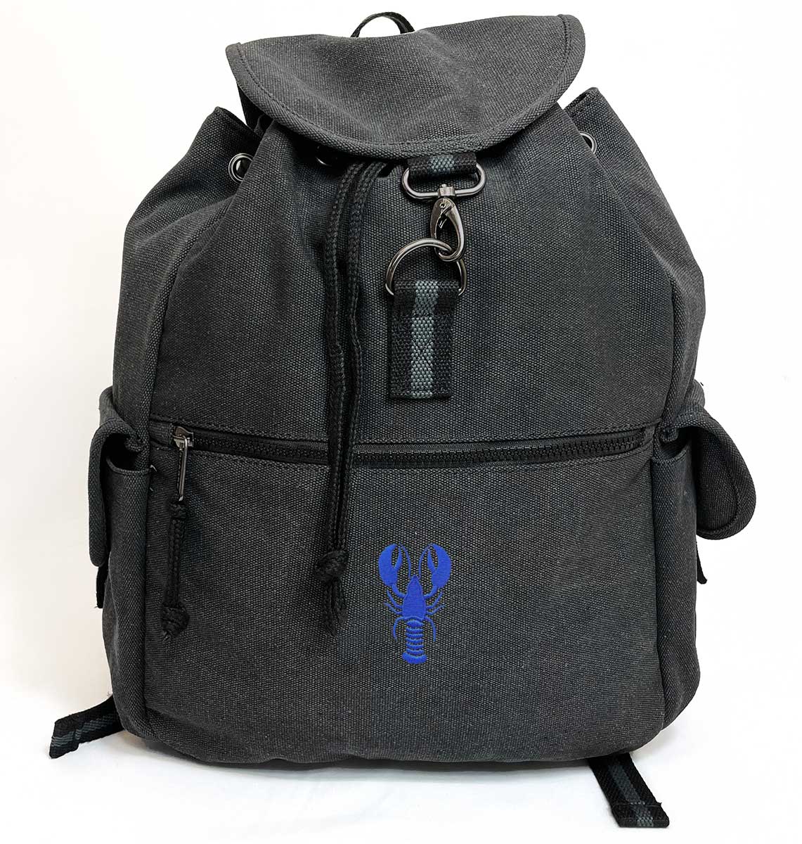 Blue Lobster Vintage Canvas Backpack - Blue Panda