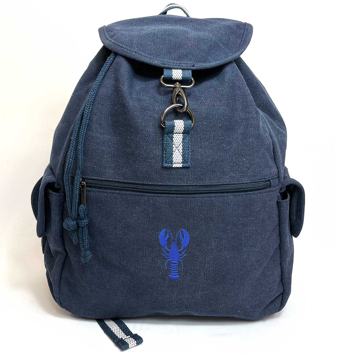 Blue Lobster Vintage Canvas Backpack - Blue Panda