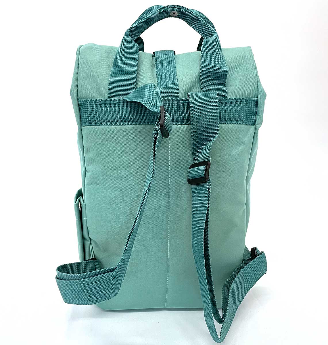 Blue Whale Mini Roll-top Recycled Backpack - Blue Panda