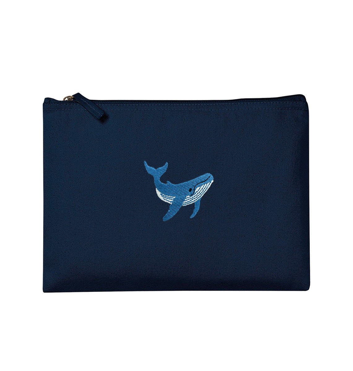 Blue Whale Organic Accessory Pouch - Blue Panda