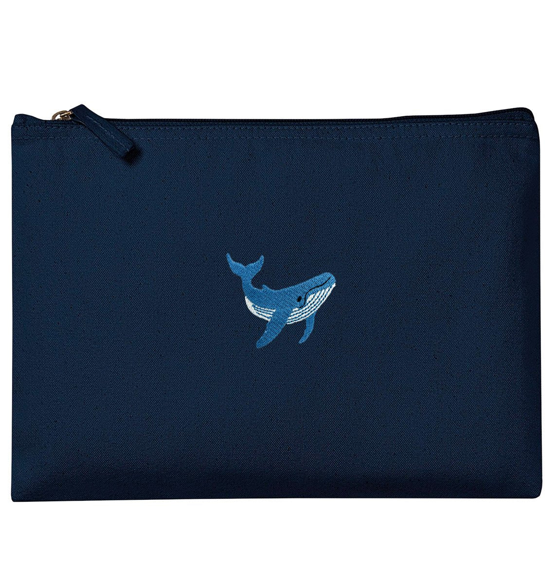 Blue Whale Organic Accessory Pouch - Blue Panda