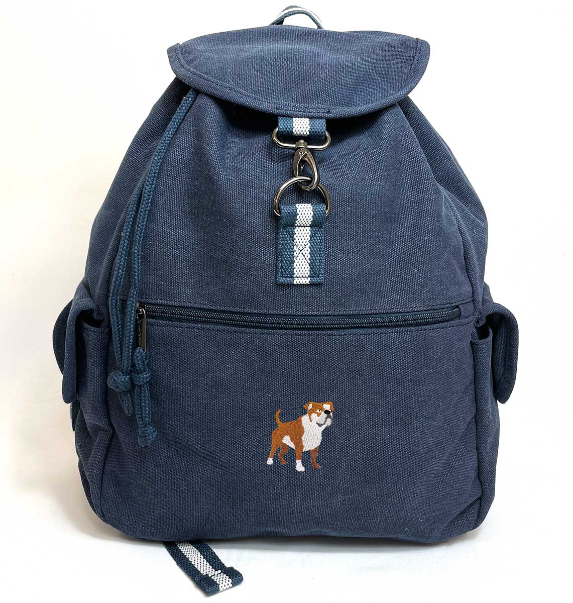 Bulldog Vintage Canvas Backpack - Blue Panda