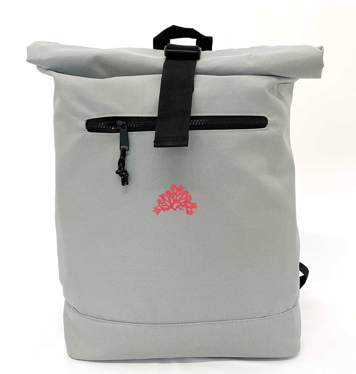 Coral Beach Roll-top Recycled Backpack - Blue Panda