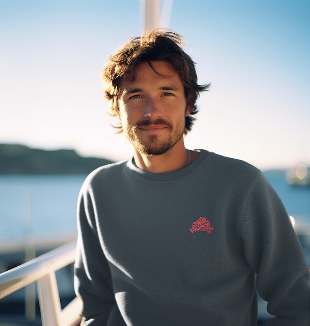 Coral Reef Mens Sweatshirt - Blue Panda