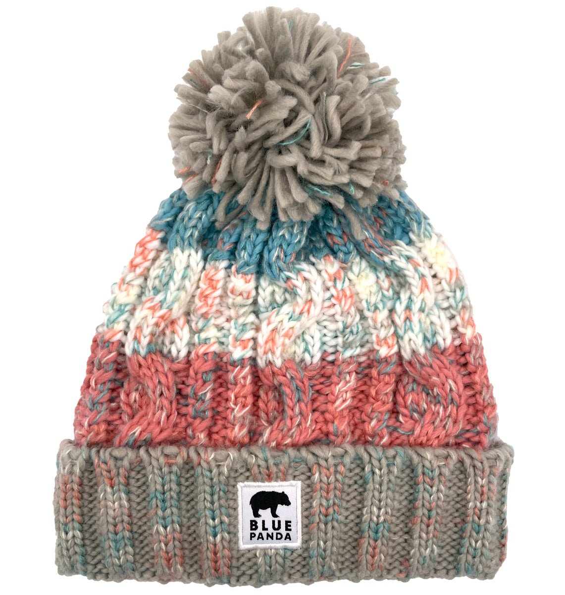 Coral Sea Bobble Hat - Blue Panda