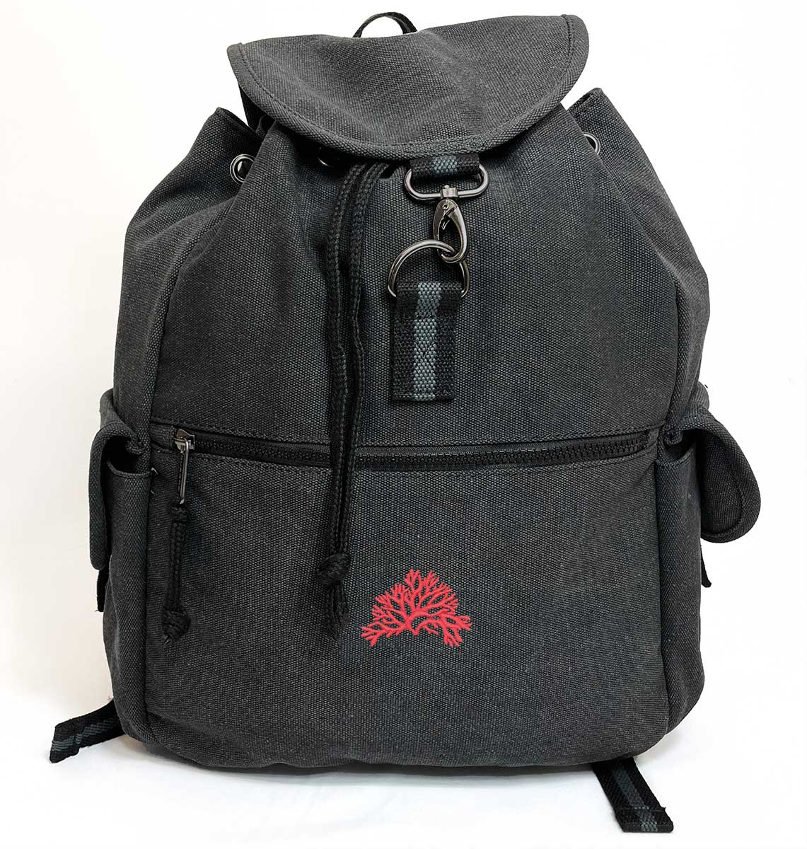 Coral Vintage Canvas Backpack - Blue Panda
