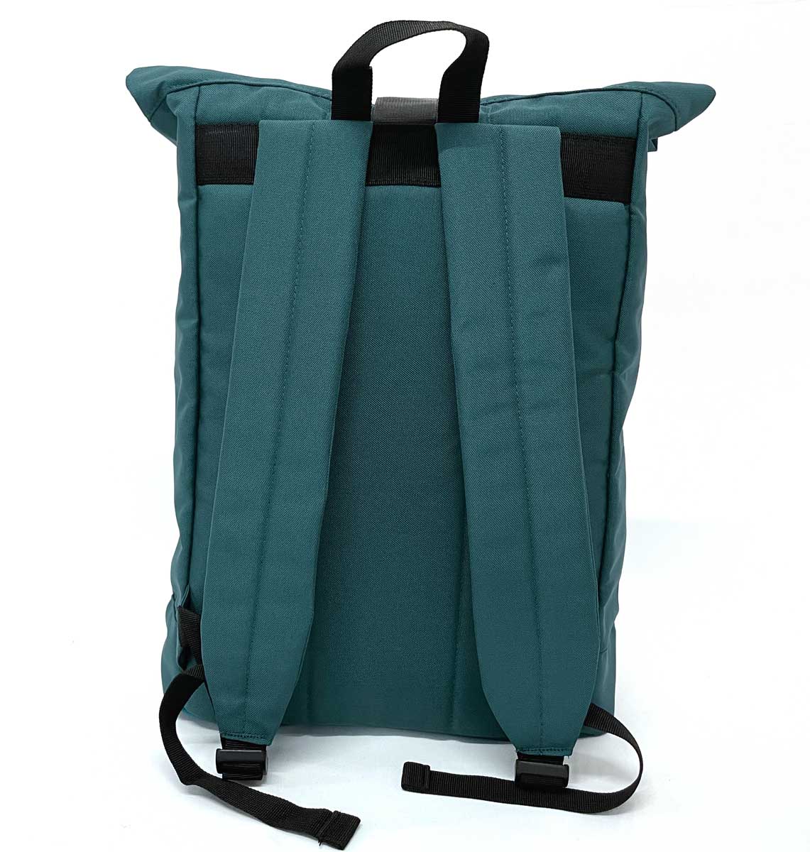 Dachshund Beach Roll-top Recycled Backpack - Blue Panda
