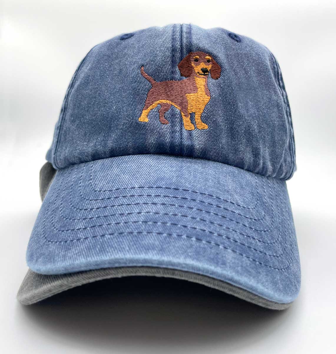 Dachshund Denim Cap - Blue Panda