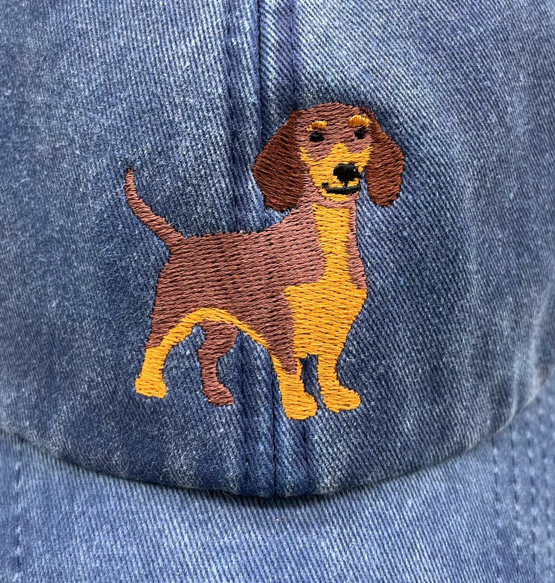 Dachshund Denim Cap - Blue Panda