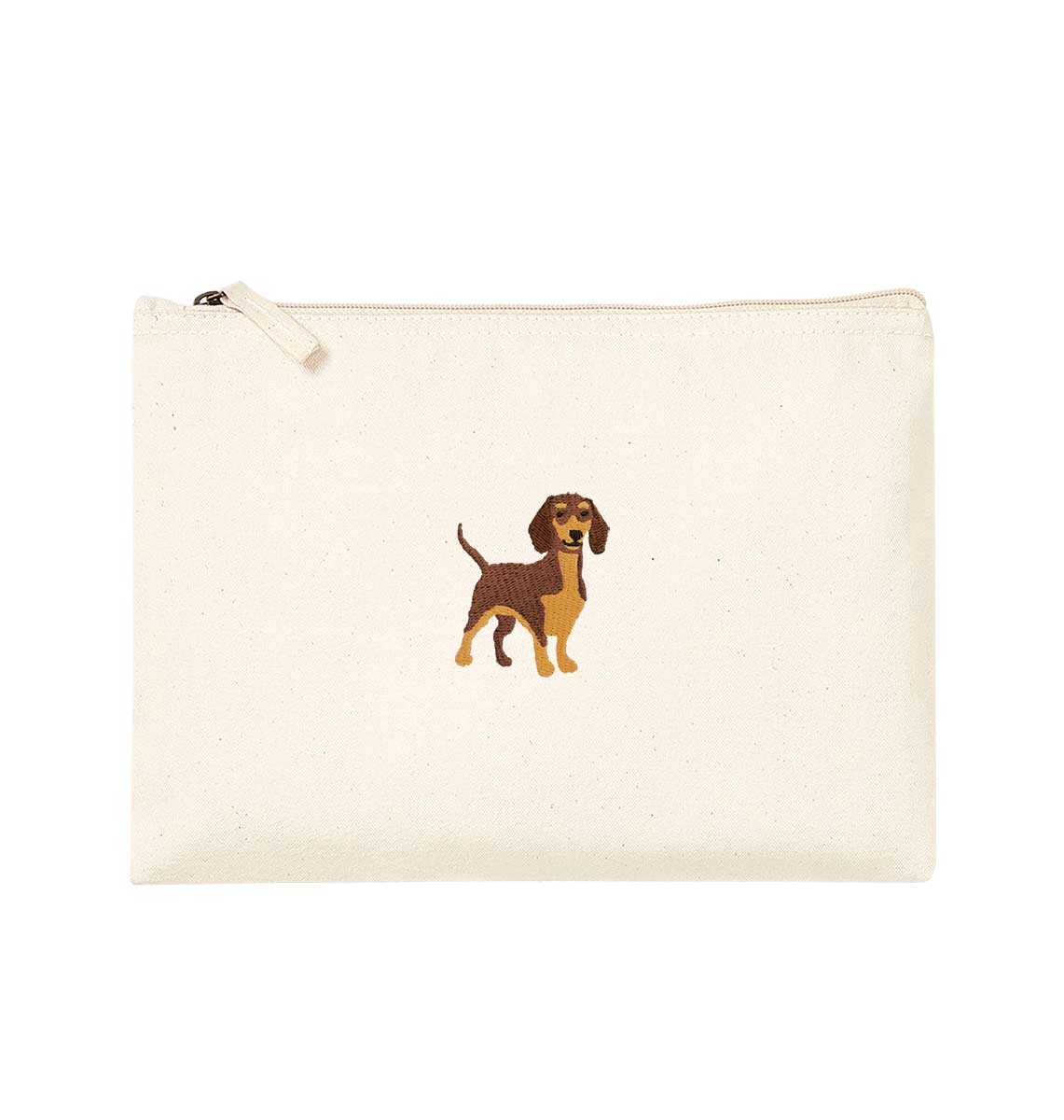 Dachshund Organic Accessory Pouch - Blue Panda