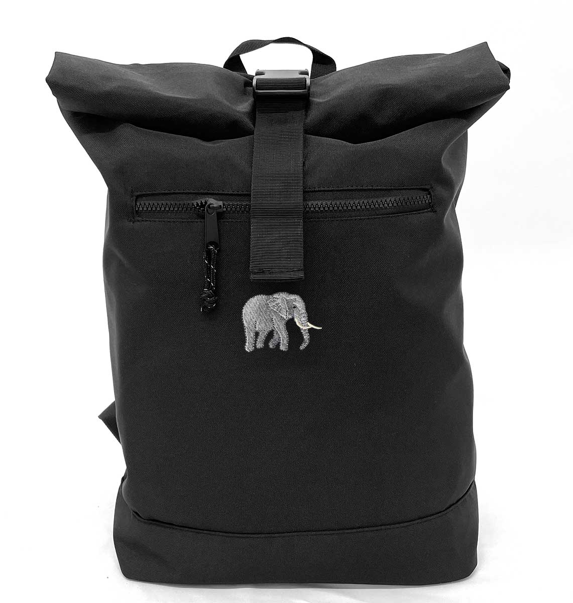 Elephant Beach Roll-top Recycled Backpack - Blue Panda