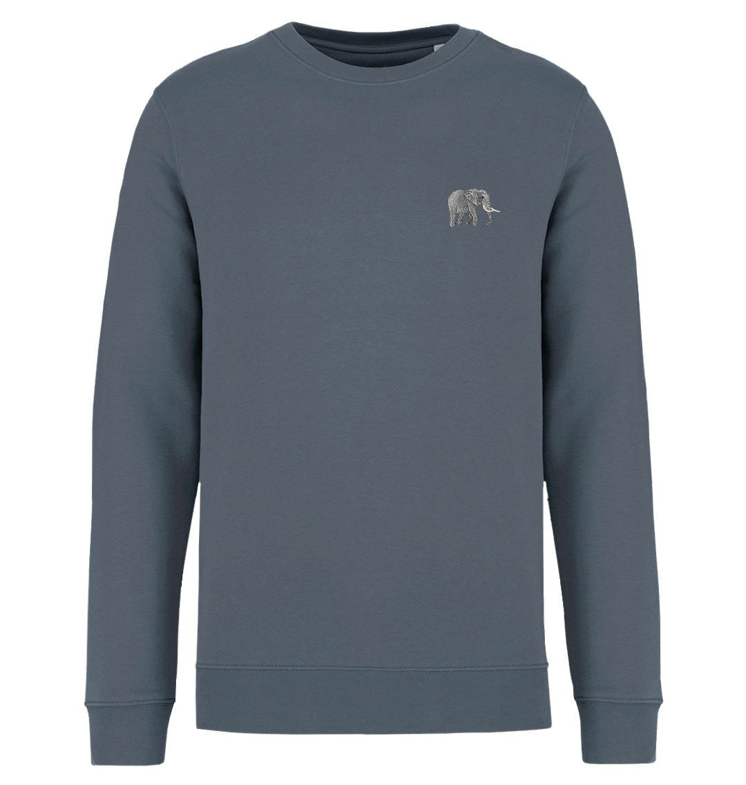 Elephant Mens Sweatshirt - Blue Panda