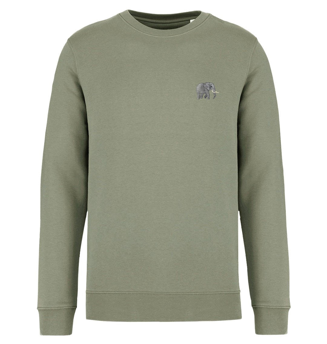 Elephant Mens Sweatshirt - Blue Panda