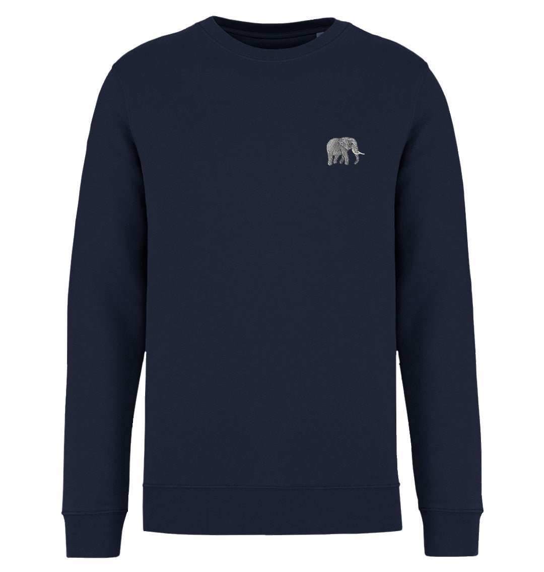 Elephant Mens Sweatshirt - Blue Panda
