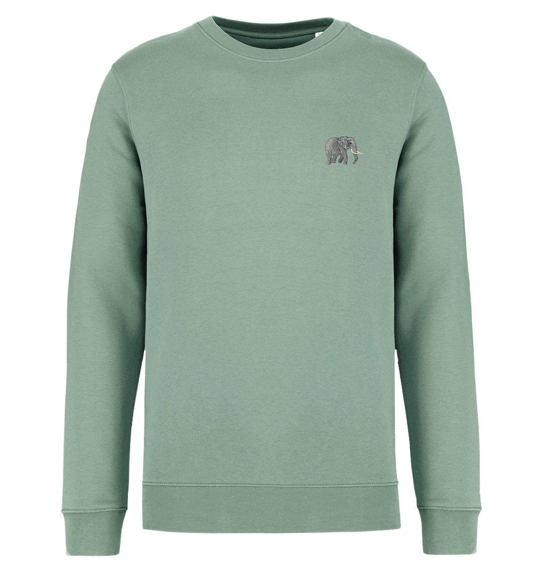 Elephant Mens Sweatshirt - Blue Panda