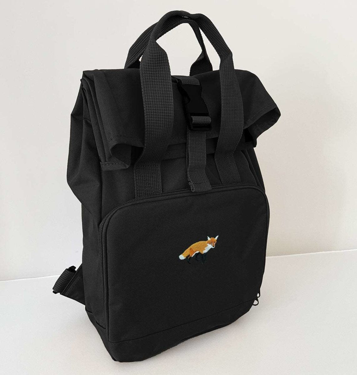 fox backpack mini Fox Mini Roll-top Eco Backpack - British Wildlife Conservation Recycled Fox Bag
