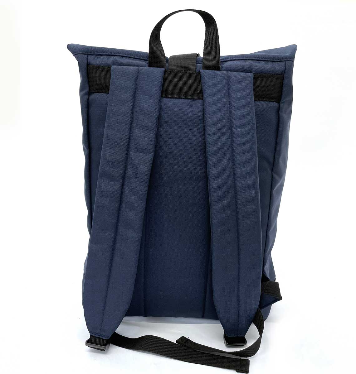 French Bulldog Beach Roll-top Recycled Backpack - Blue Panda