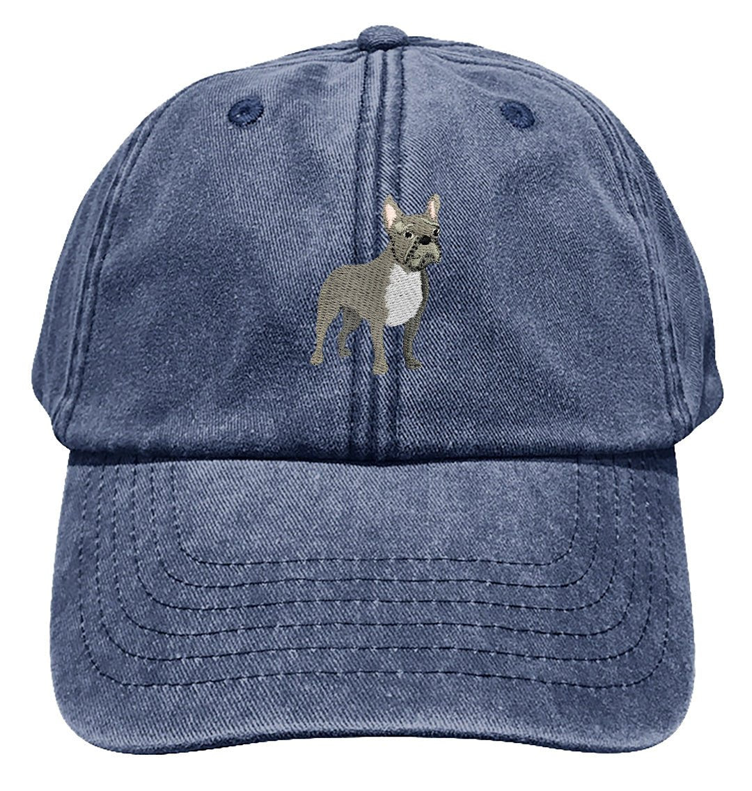 French Bulldog Denim Cap - Blue Panda