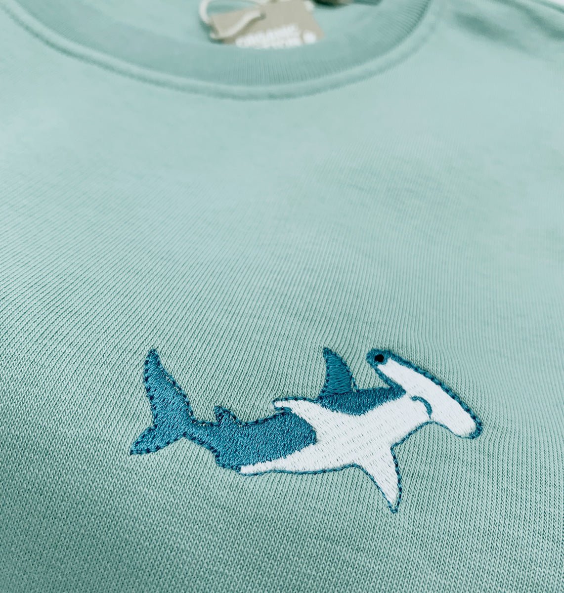 Hammerhead Shark Mens Hoodie - Blue Panda