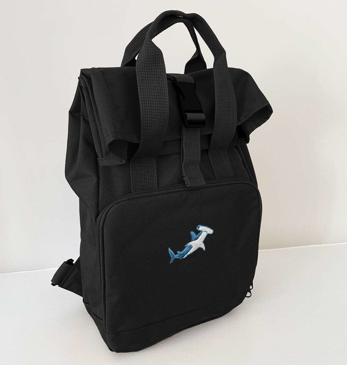Hammerhead Shark Mini Roll-top Recycled Backpack