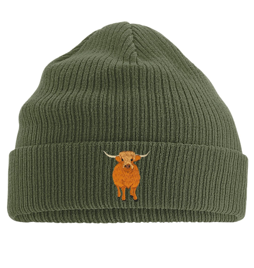 Highland Cow Beanie - Blue Panda