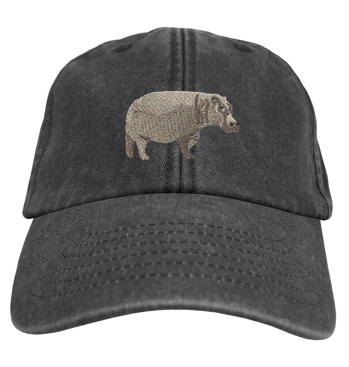 Hippopotamus Denim Cap - Blue Panda