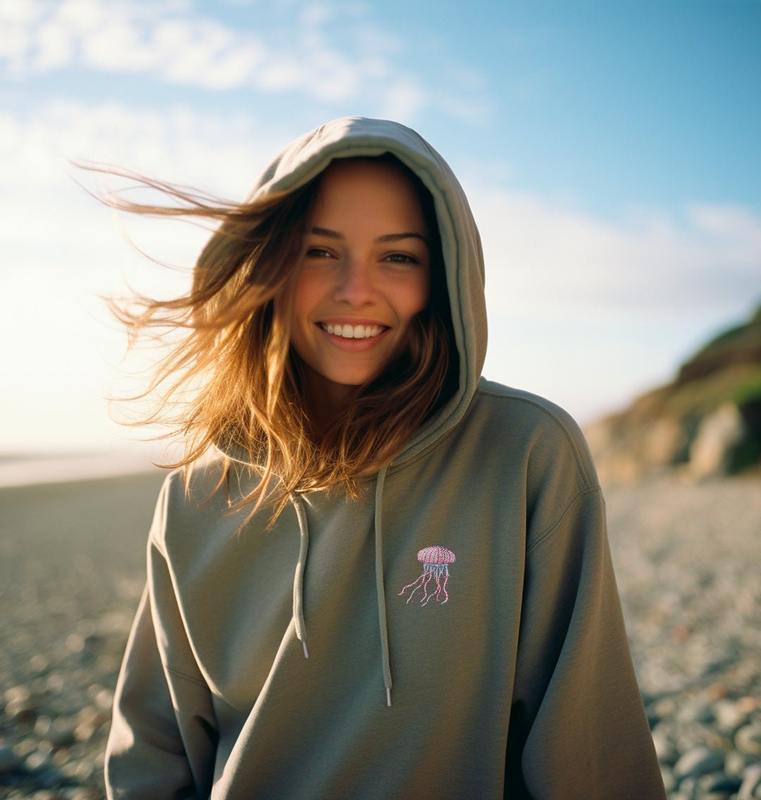 Jellyfish Womens Hoodie - Blue Panda