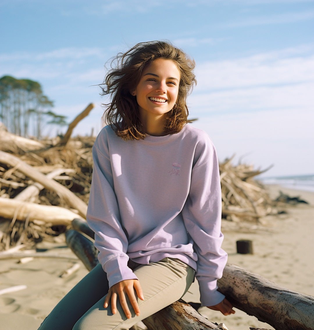 Jellyfish Womens Sweatshirt - Blue Panda