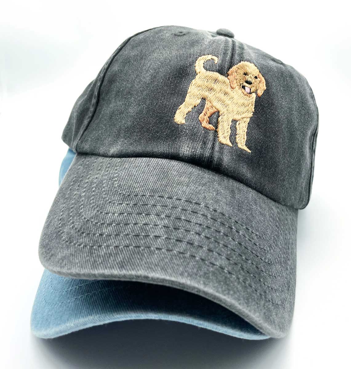 Labradoodle Denim Cap - Blue Panda