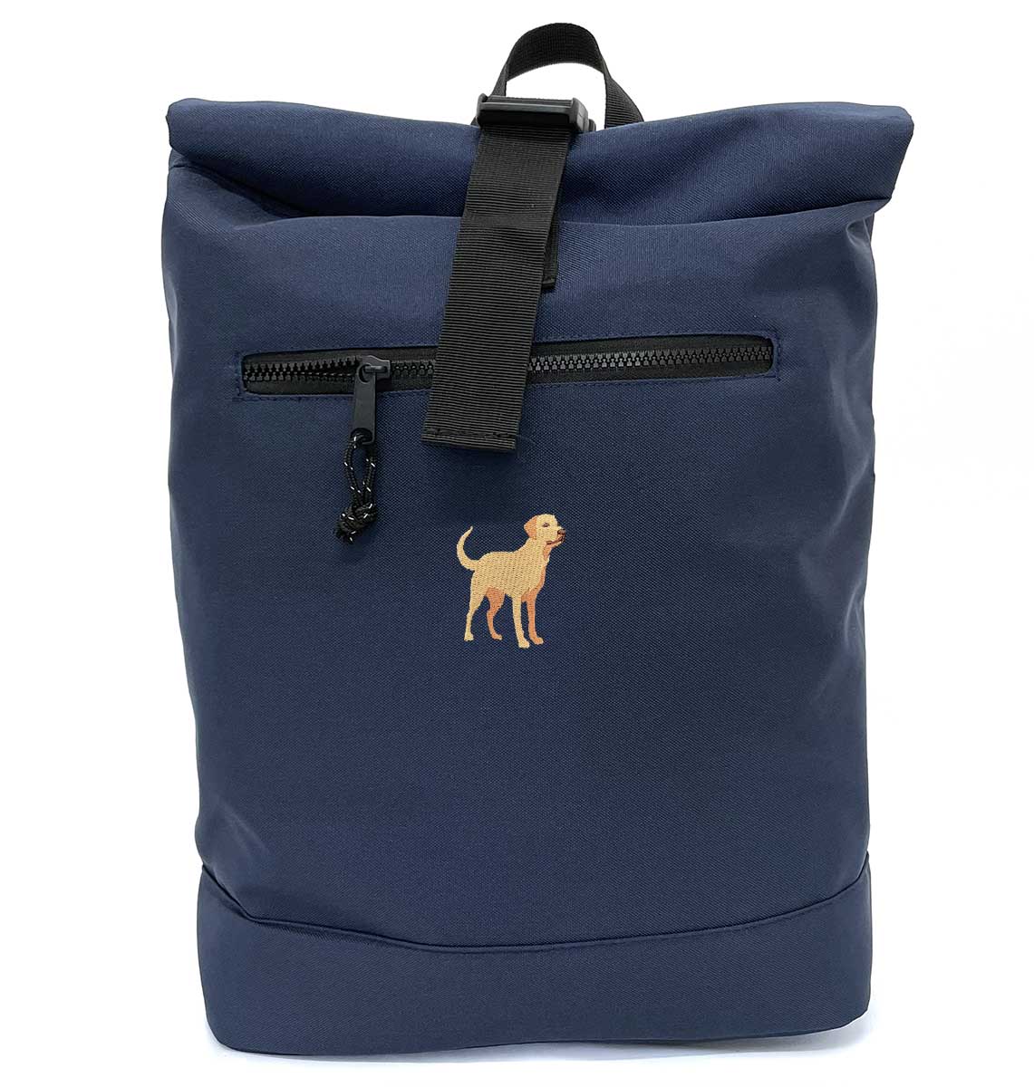 Labrador Beach Roll-top Recycled Backpack - Blue Panda