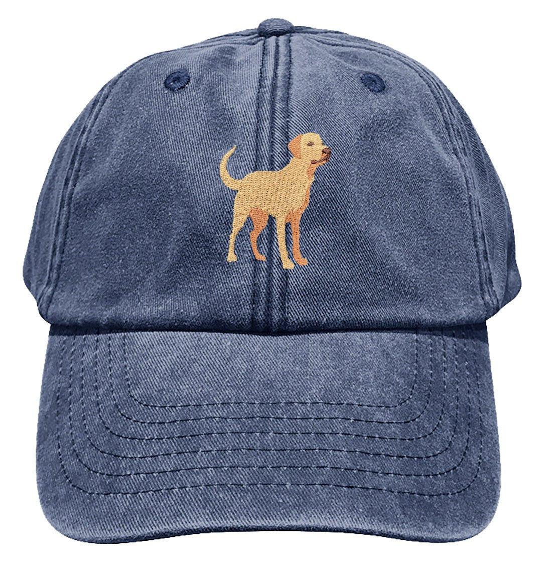 Labrador Baseball Cap - Labrador Hat - Embroidered Labrador - Blue Panda
