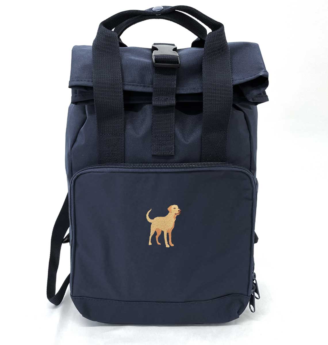 Labrador Mini Roll-top Recycled Backpack - Blue Panda