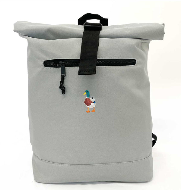 Mallard Duck Backpack - Recycled Beach Roll Top Rucksack - British ...