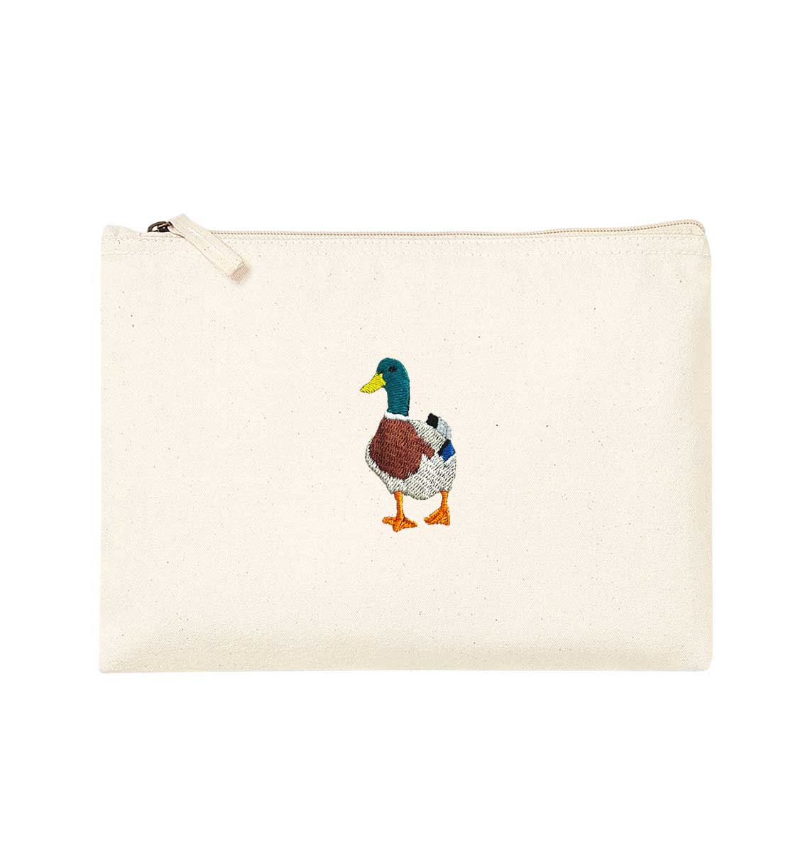 Mallard Duck Organic Accessory Pouch - Blue Panda