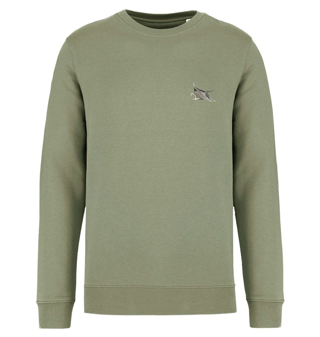 Manta Ray Mens Sweatshirt - Blue Panda