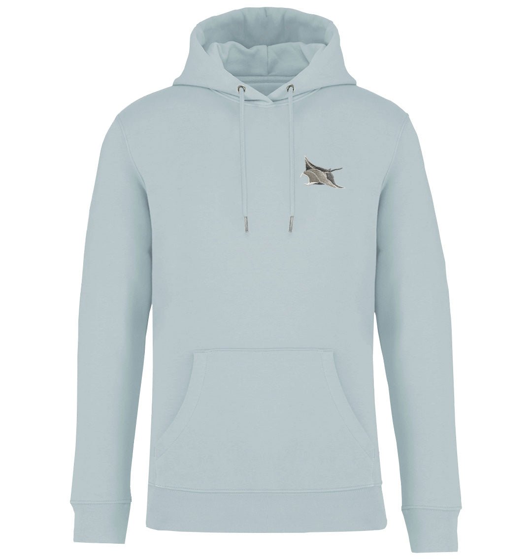 Manta Ray Womens Hoodie - Blue Panda