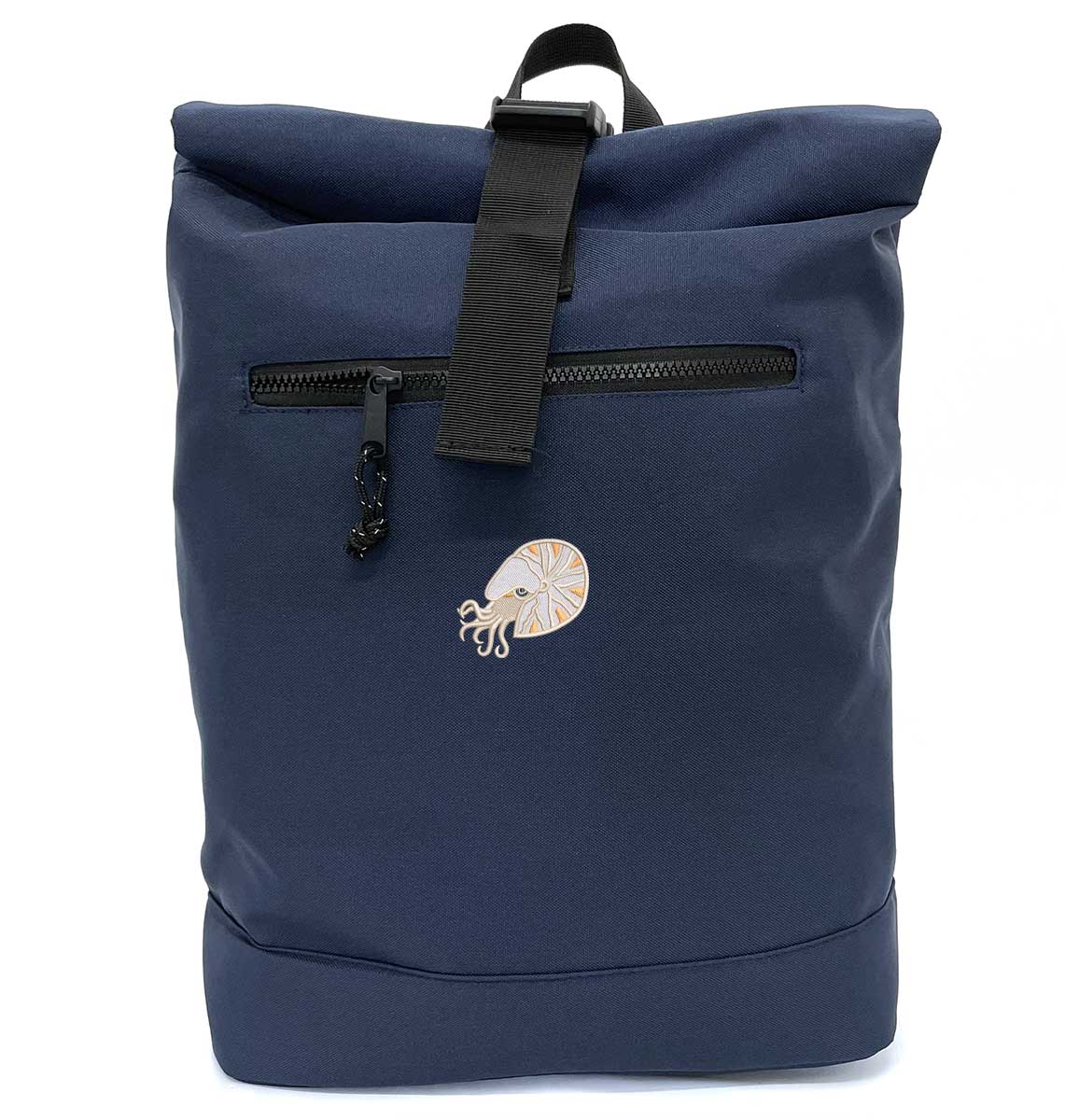 Nautilus Beach Roll-top Recycled Backpack - Blue Panda