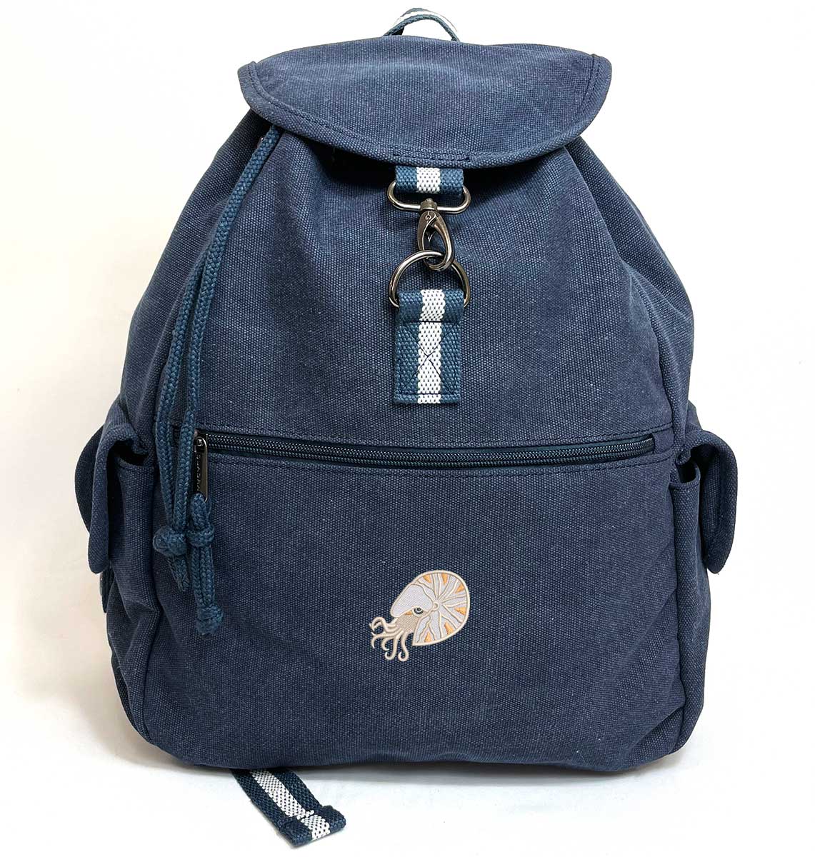 Nautilus Vintage Canvas Backpack - Blue Panda