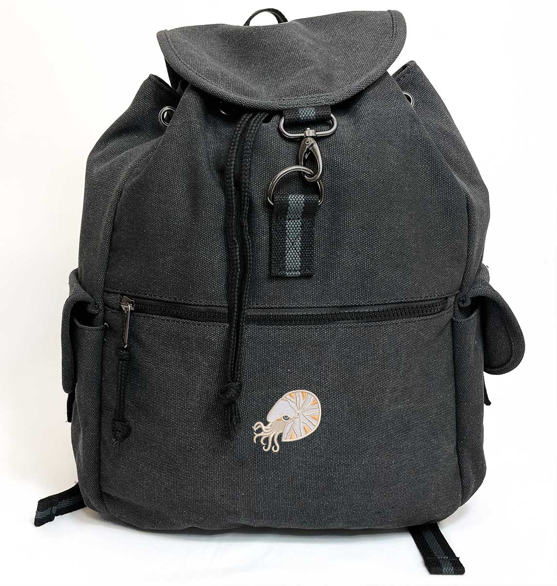 Nautilus Vintage Canvas Backpack - Blue Panda