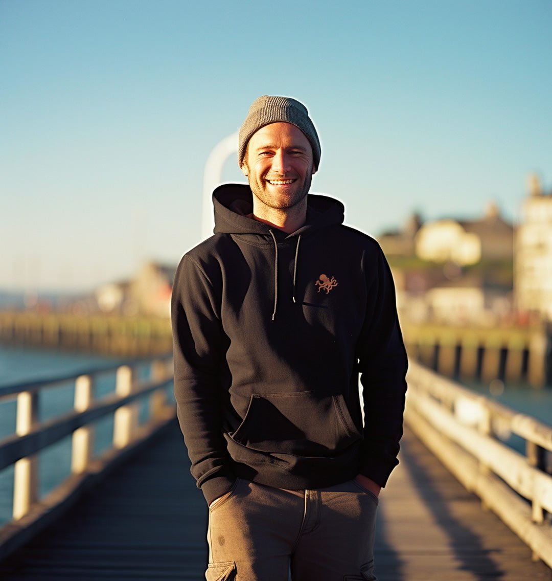 Octopus Mens Hoodie - Blue Panda