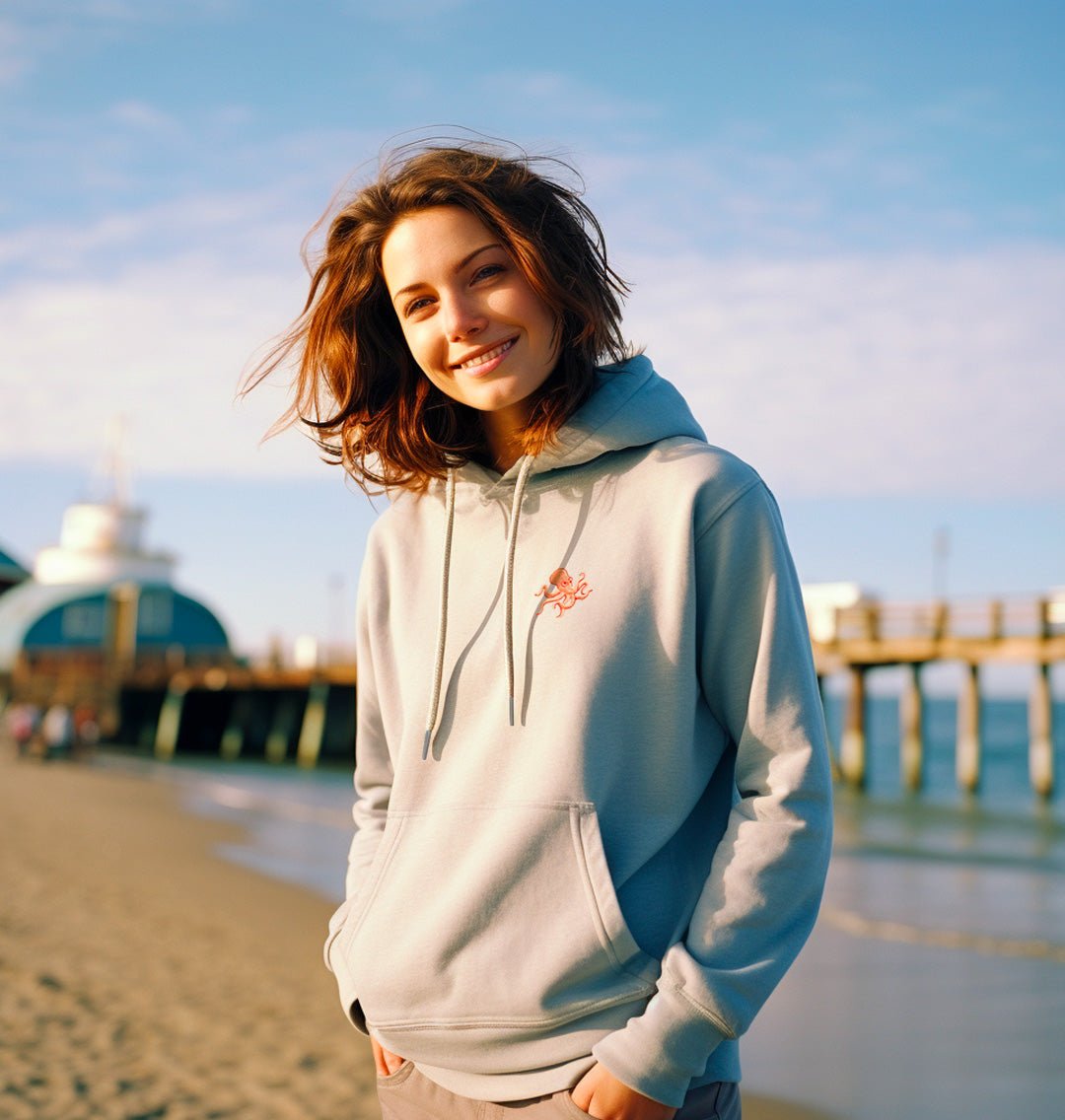 Octopus Womens Hoodie - Blue Panda