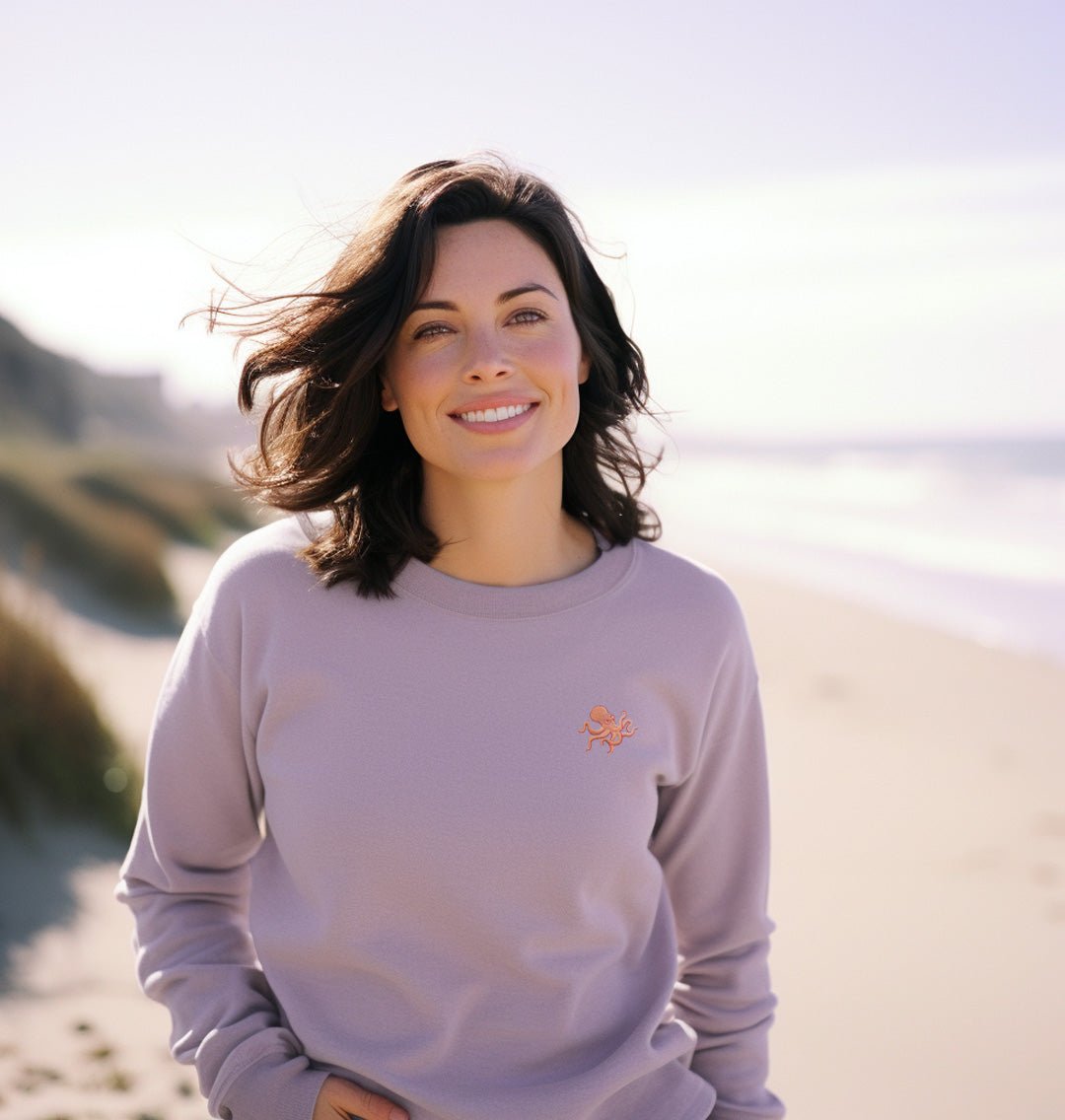 Octopus Womens Sweatshirt - Blue Panda