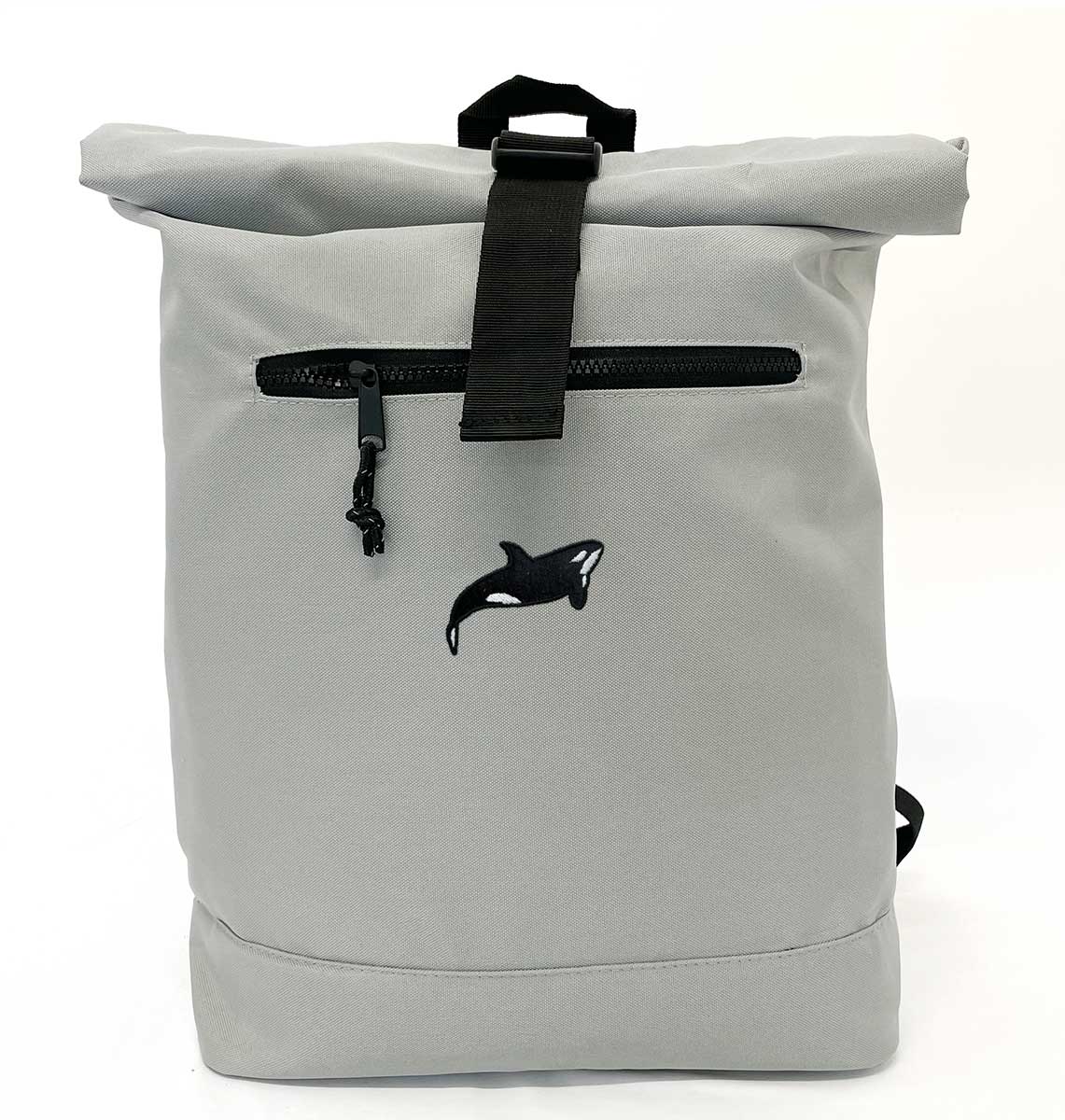 Orca Whale Beach Roll-top Recycled Backpack - Blue Panda