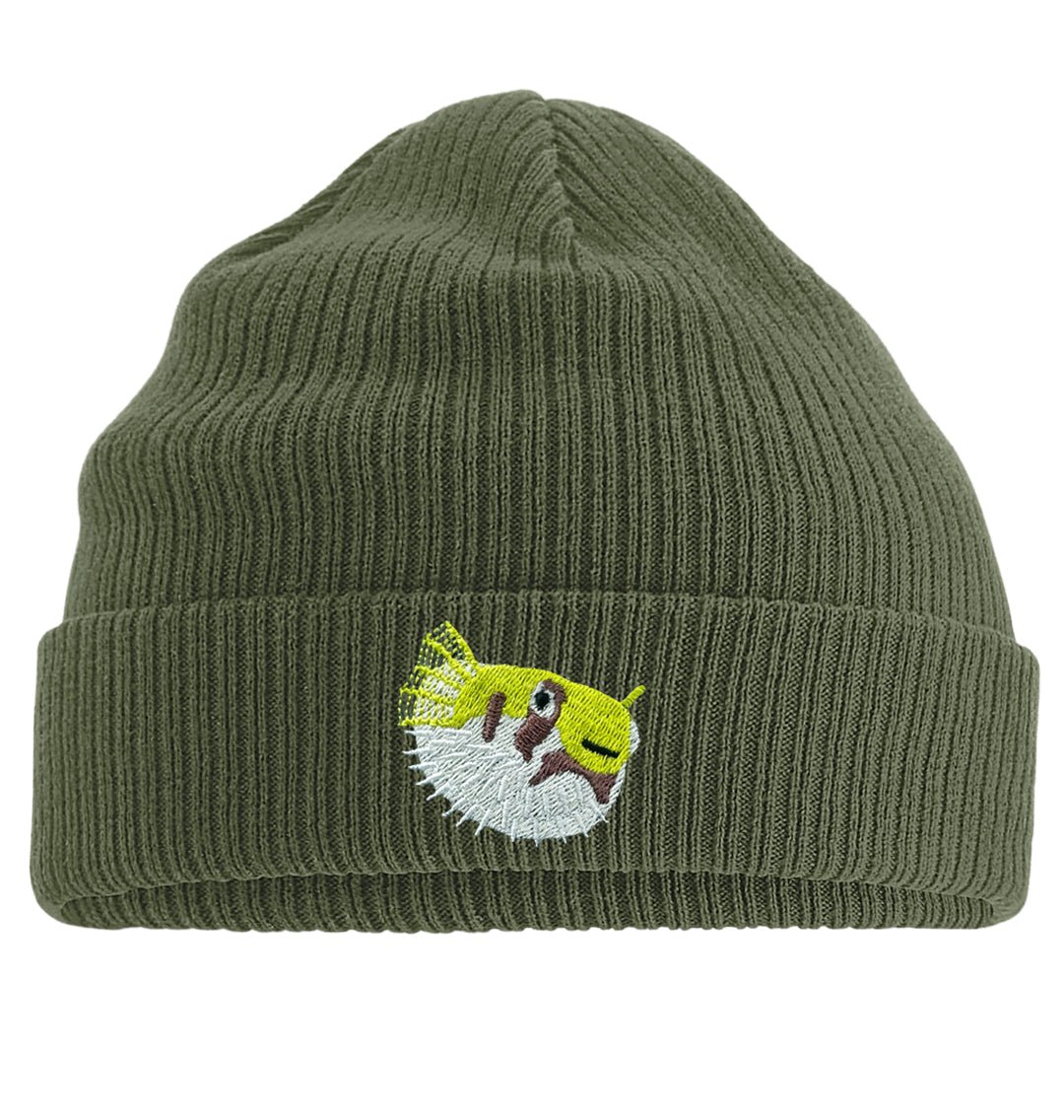 Pufferfish Beanie - Blue Panda