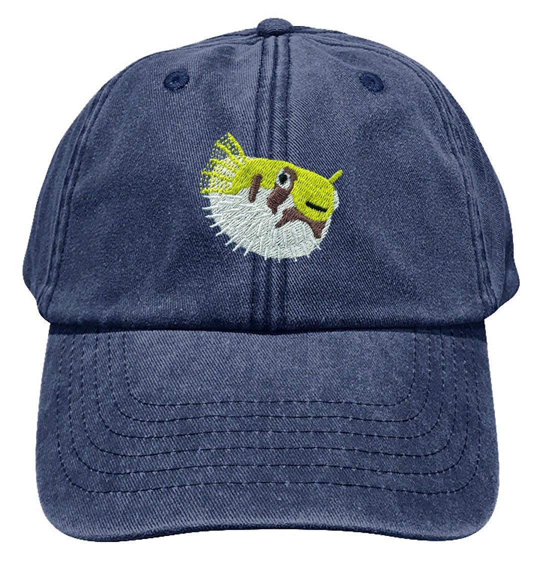 Pufferfish Denim Cap - Blue Panda