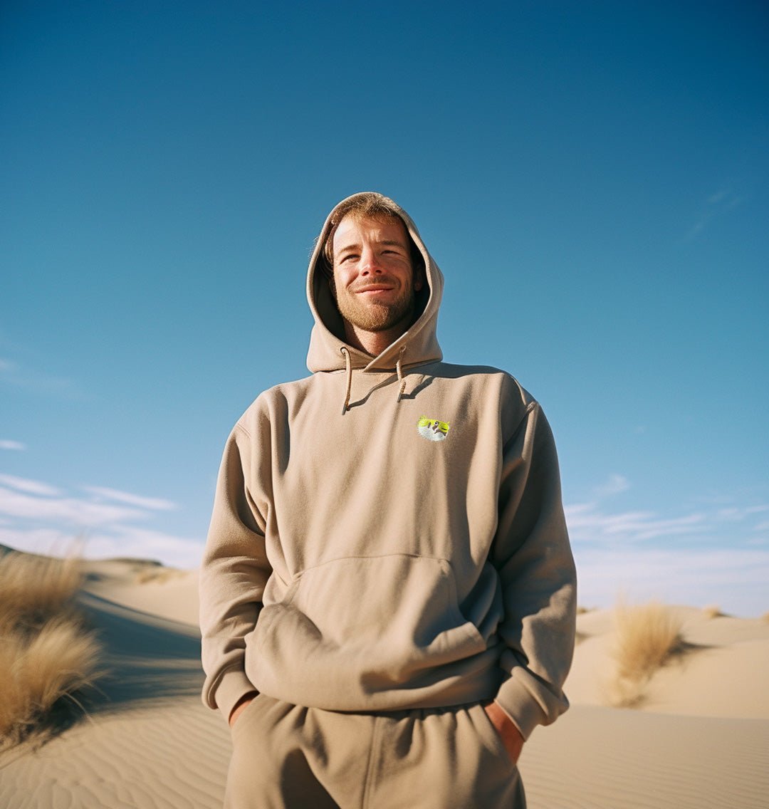 Pufferfish Mens Hoodie - Blue Panda