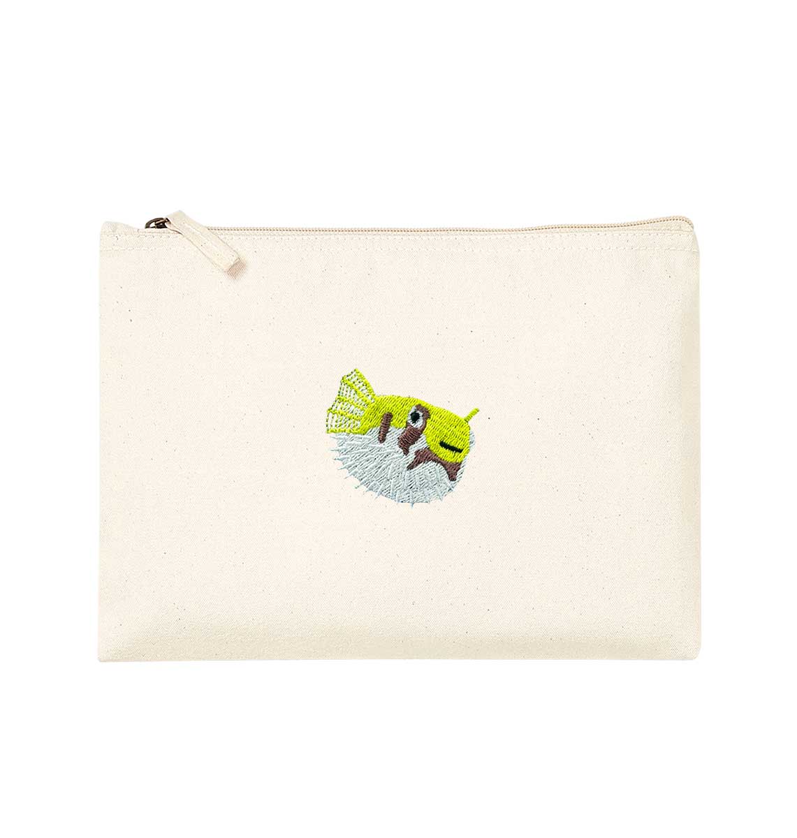 Pufferfish Organic Accessory Pouch - Blue Panda