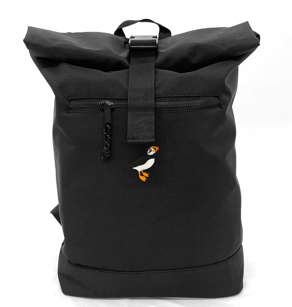 Puffin Beach Roll-top Recycled Backpack - Blue Panda